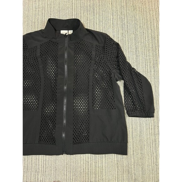 ZENERGY by CHICO'S LIGHTWEIGHT JACKET OUTWEAR BLACK ZIP FRONT SZ 2 - Picture 3 of 8